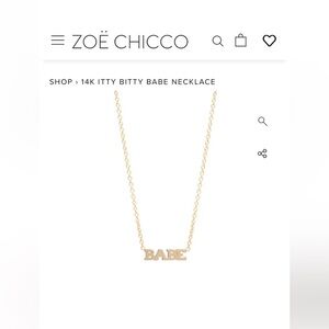 Zoe Chicco Gold 'Babe' Necklace